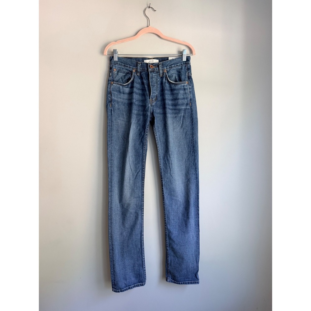 Billy Reid Slim Cut Men's Jeans Medium Wash Button‎ Fly Made in USA Size 28